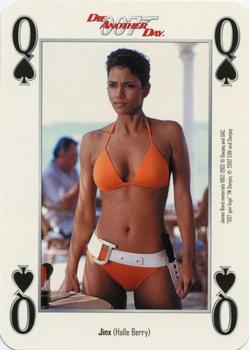 2002 Cartamundi James Bond Die Another Day Playing Cards #Q♠ Jinx (Halle Berry) Front