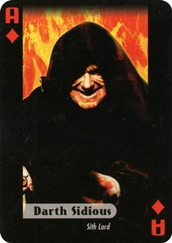 2007 Cartamundi Star Wars Villains Playing Cards #A♦ Darth Sidious Front
