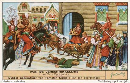 1956 Liebig Ivan de Verschrikkelijke (Ivan the Terrible) (Dutch Text) (F1646, S1646) #4 De 