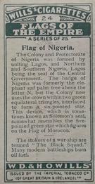 1926 Wills's Flags of the Empire (First Series) #24 Nigeria Back