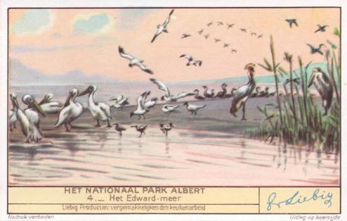 1940 Liebig Het Nationaal Park Albert (The Albert National Park) (Dutch Text) (F1415, S1418) #4 Het Edward-meer Front