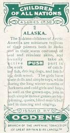 1924 Ogden's Children of all Nations Stand-ups #2 Alaska Back