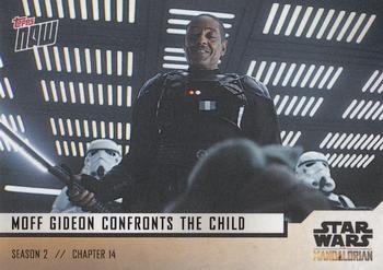 2020 Topps Now Star Wars: The Mandalorian Season 2 #30 Moff Gideon Confronts the Child Front