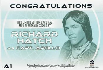 2004 Rittenhouse The Complete Battlestar Galactica - Autographs #A1 Richard Hatch Back