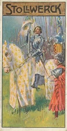 1908 Stollwerck Album 10 Gruppe 423 Befreier und Eroberer (Liberators and Conquerors)  #IV Jeanne d'Arc Front