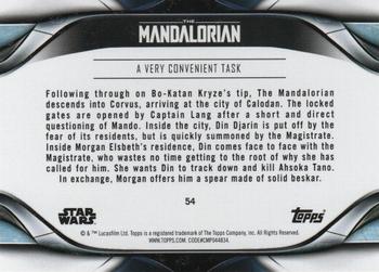 2021 Topps Star Wars: The Mandalorian Season 2 #54 A Very Convenient Task Back