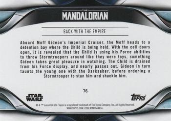 2021 Topps Star Wars: The Mandalorian Season 2 #76 Back with the Empire Back