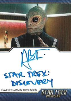 2020 Rittenhouse Star Trek Discovery Season Two - Autographed Inscriptions (Blue Border Design) #NNO David Benjamin Tomlinson Front