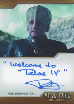 2020 Rittenhouse Star Trek Discovery Season Two - Autographs (Brown Border Design) #NNO Rob Brownstein Front