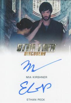 2020 Rittenhouse Star Trek Discovery Season Two - Dual Autographs #NNO Ethan Peck / Mia Kirshner Front