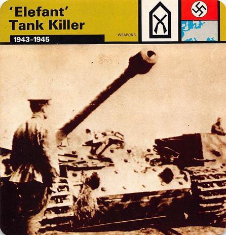 1977 Edito-Service World War II - Deck 49 #13-036-49-09 'Elefant' Tank Killer Front