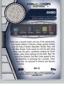 2020 Topps Star Wars Holocron Series - Green #BH-12 Embo Back