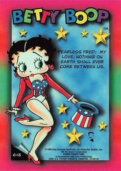1995 Krome Betty Boop Series One - Premier Edition - Chrome #C13 Fearless Fred: My love, nothing on earth shall ever Back