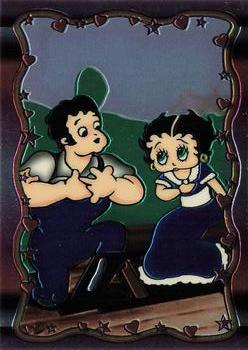 1995 Krome Betty Boop Series One - Premier Edition - Chrome #C13 Fearless Fred: My love, nothing on earth shall ever Front