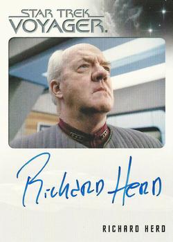 2012 Rittenhouse The Quotable Star Trek Voyager - Autographs #NNO Richard Herd Front