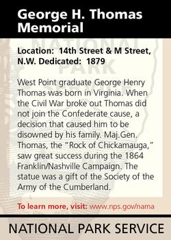 2011 National Park Service Civil War to Civil Rights - National Mall and Memorial Parks #NNO George H. Thomas Memorial Back