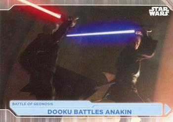 2021 Topps Star Wars: Battle Plans #18 Dooku Battles Anakin Front