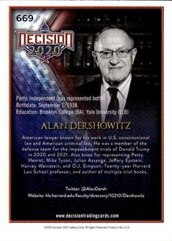 2021 Decision 2020 Series 2 #669 Alan Dershowitz Back