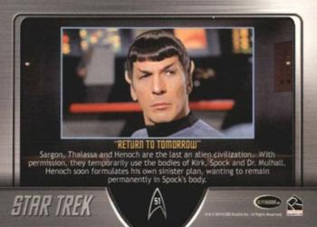 2011 Rittenhouse Star Trek: Remastered Original Series - Gold #51 Return to Tomorrow Back