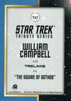2011 Rittenhouse Star Trek: Remastered Original Series - Rittenhouse Rewards Tribute #T37 William Campbell Back