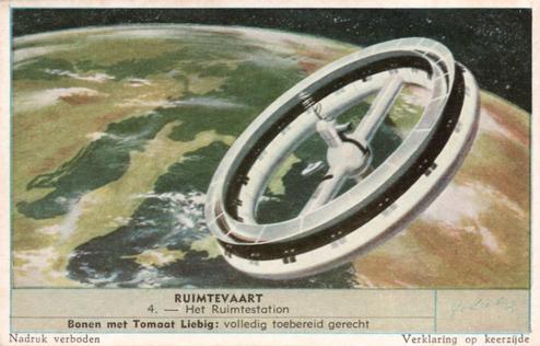 1956 Liebig Ruimtevaart (Space Travel) (Dutch Text) (F1636, S1638) #4 Het Ruimtestation Front