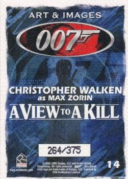 2006 Rittenhouse James Bond Dangerous Liaisons - Art and Images of 007 #14 Max Zorin / Christopher Walken Back