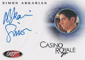 2007 Rittenhouse The Complete James Bond 007 - 40th Anniversary Autographs #A76 Simon Abkarian Front