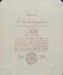 1934 Kurmark Moderne Schonheitsgalarie Series 1 (Garbaty) #235 Gerda Pirch Back