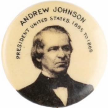 1896 American Pepsin Gum/Whitehead Hoag Presidents PE7-15 #NNO Andrew Johnson Front