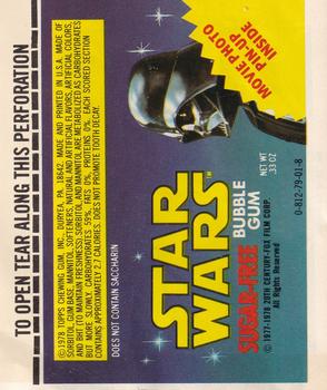 1978 Topps Star Wars Sugar Free Bubble Gum Wrappers #52 Obi-Wan Kenobi and Luke Skywalker Back