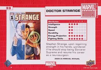 2020-21 Upper Deck Marvel Annual #33 Doctor Strange Back