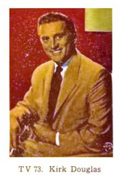 1962 Dutch Gum Series TV #TV73 Kirk Douglas Front