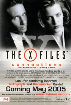 2005 Inkworks X-Files Connections - Promos #P-1 Mulder and Scully Back