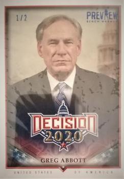 2021 Decision 2020 Series 2 - Preview SN2 #598 Greg Abbott Front