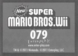 2011 Enterplay New Super Mario Bros. Wii #79 Sticker 79 Back