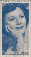 1947 Turf Radio Celebrities #10 Ivy Benson Front