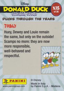 2019 Panini Disney Donald Duck Sticker Story 85 Years - Dutch Edition (English) #X18 Ducks Through the Years Today Back