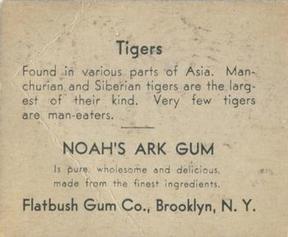 1933 Flatbush Gum Noah's Ark (R100) #NNO Tigers Back