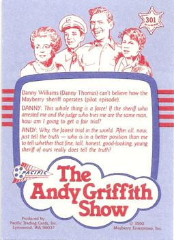 1991 Pacific The Andy Griffith Show Series 3 #301 Danny Meets Andy Back