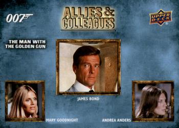 2021 Upper Deck James Bond Villains & Henchmen - Allies and Colleagues #AC-8 Mary Goodnight / James Bond / Andrea Anders Front