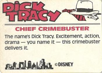 1990 Dandy Dick Tracy #2 Chief Crimebuster Back