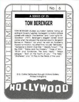 1993 Victoria Gallery Hollywood Moviemen #6 Tom Berenger Back