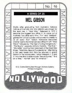 1993 Victoria Gallery Hollywood Moviemen #16 Mel Gibson Back