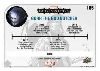 2022 Upper Deck Marvel Beginnings Volume 2, Series 1 #165 Gorr The God Butcher Back