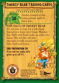1996 Dart Smokey Bear #18 Smokey Bear Back