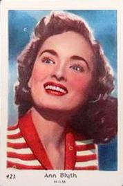 1955 Dutch Gum Set 8 (Numbered) #421 Ann Blyth Front