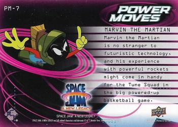 2021 Upper Deck Space Jam: A New Legacy - Power Moves #PM-7 Marvin the Martian Back