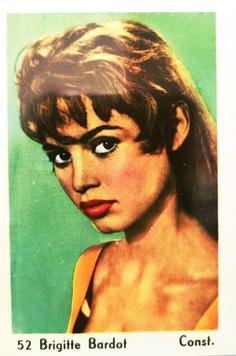 1950-60 Maple Leaf Gum Film Stars Amsterdam #52 Brigitte Bardot Front