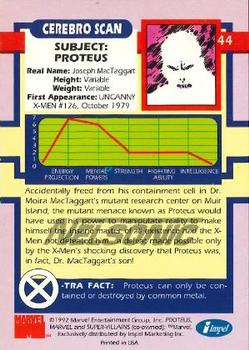 1992 Impel The Uncanny X-Men - Nelsonic #44 Proteus Back