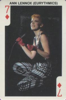 1986 Dandy Rock'n Bubble Playing Cards #7♦️ Ann Lennox (Eurythmics) Front